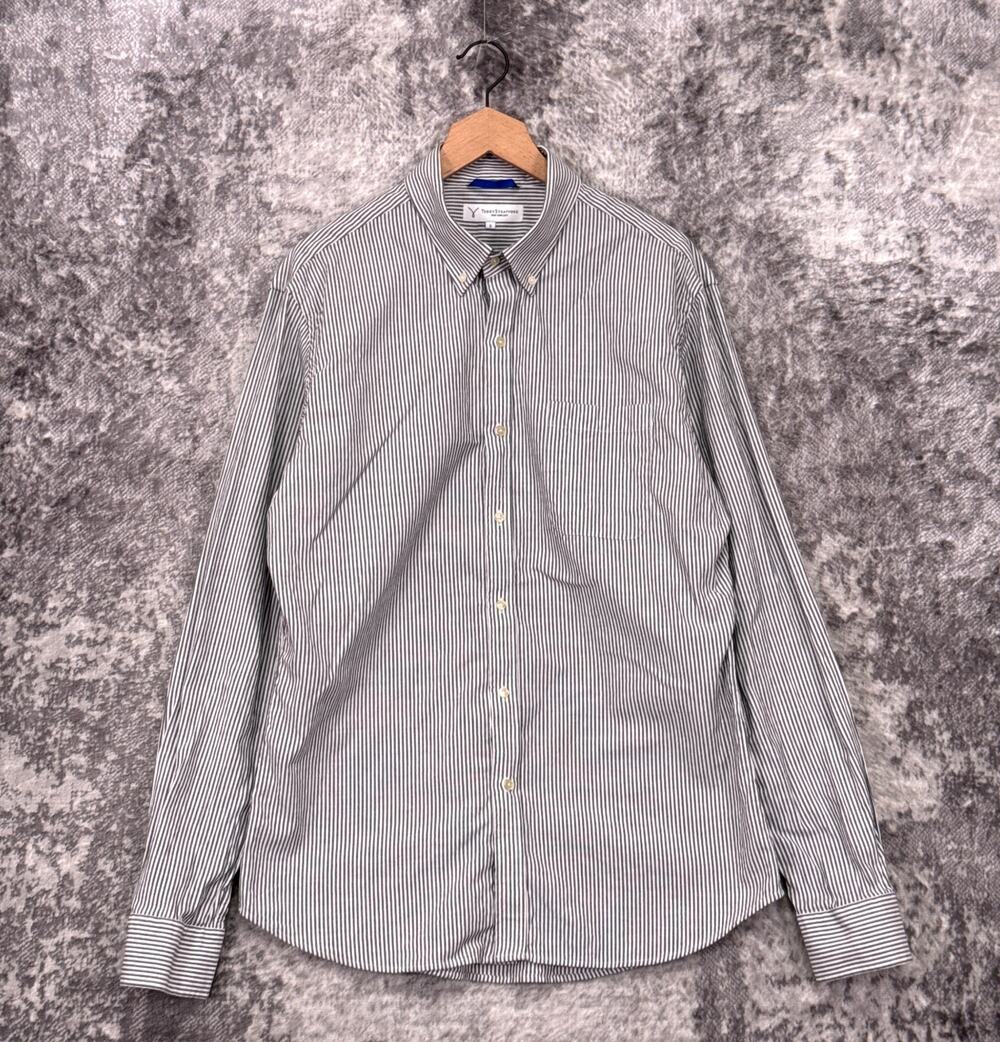 Teddy Stratford Shirt 5 / XXL Mens Cotton Oxford Striped Long Sleeve